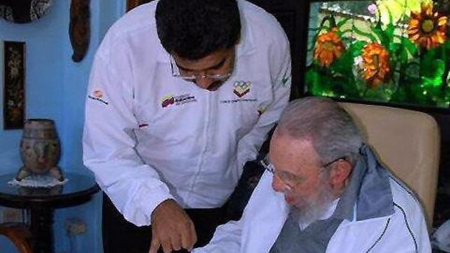 Una de las últimas reuniones de Fidel Castro y Nicolás Maduro en La Habana