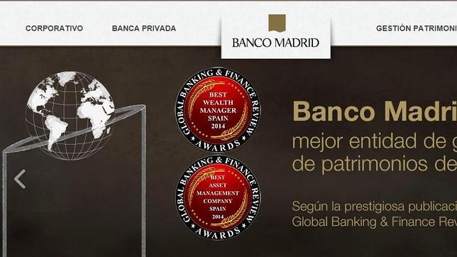 La web corporativa de Banco Madrid, casi como si no pasara nada