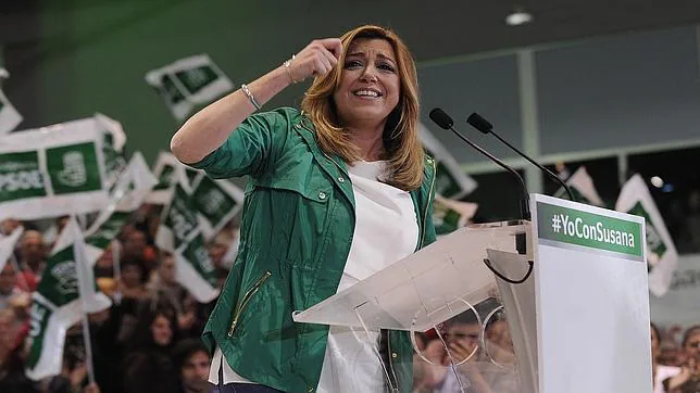 Susana Díaz, en el mitin de cierre de campaña electoral