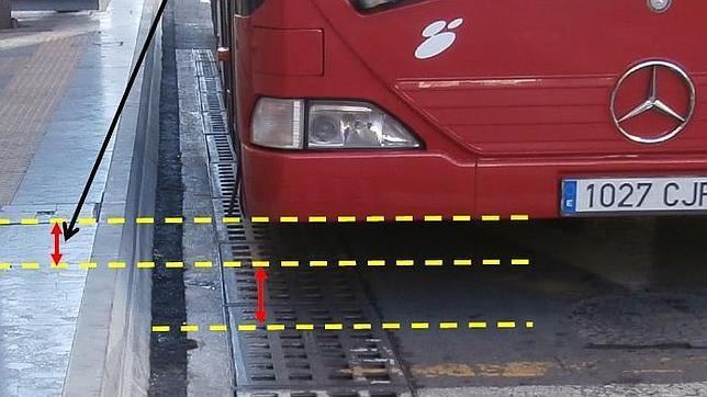 Problema de deficiencia de altura en el acceso a un autobús urbano en Alicante