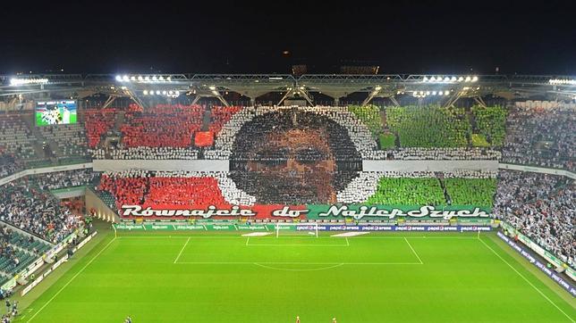 Mosaico de los hinchas del Legia de Varsovia