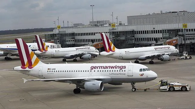 Aviones de Germanwings en el aeropuerto de Dusseldorf