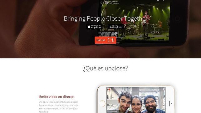 Upclose, una aplicación para emitir y compartir vídeos en directo