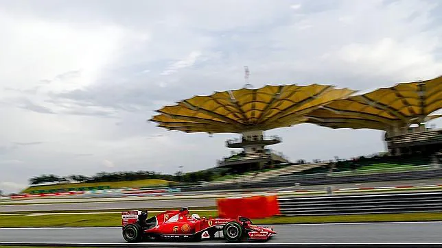 Vettel, durante la clasificación del Gran Premio de Malasia