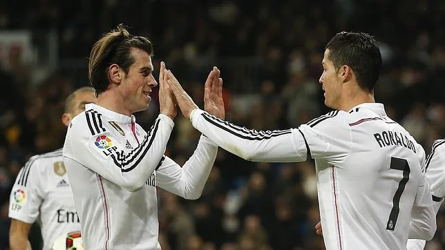 Bale y Cristiano celebran un gol del Madrid