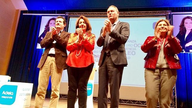 Císcar, Pedrosa, el presidente del PPCV, Alberto Fabra, y la coordinadora genera, Isabel Bonig