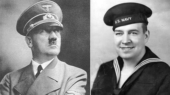 Adolf Hitler, a la izquierda, y su sobrino, a la derecha