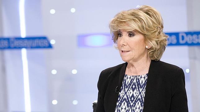 Esperanza Aguirre: «En mis listas no hay ningún imputado por corrupción»