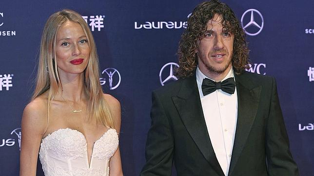 Carles Puyol y Vanesa Lorenzo en la entrega de los Premios Laureus