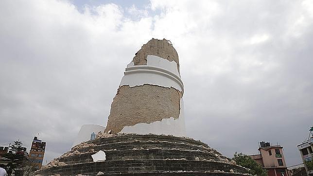 La Torre Bhimsen, destruida tras el terremoto