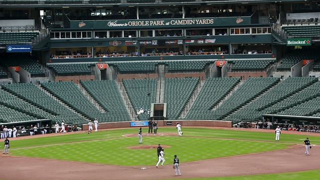 El desolador aspecto del estadio de los Baltimore Orioles