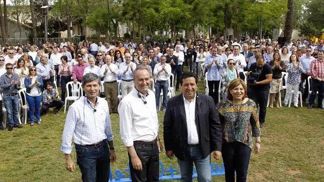Bataller, Fabra, Moliner y Bonig en la presentación de candidatos de Castellón