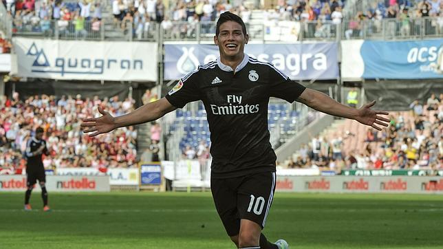 James, tras marcar su gol ante el Granada