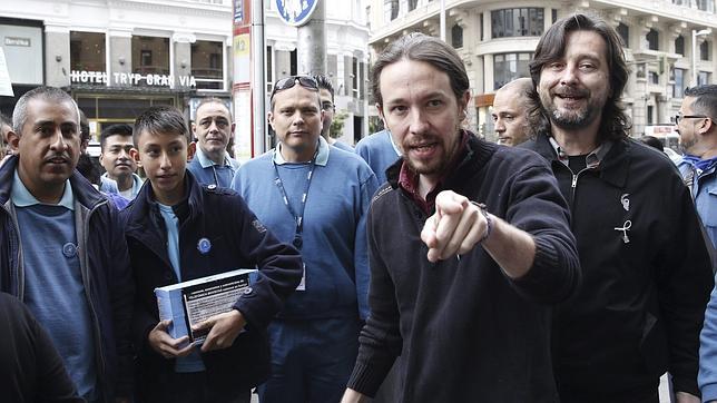 Pablo Iglesias en la manifestación del Primero de Mayo