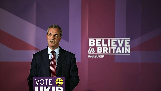 Nigel Farage, líder del partido eurófobo UKIP