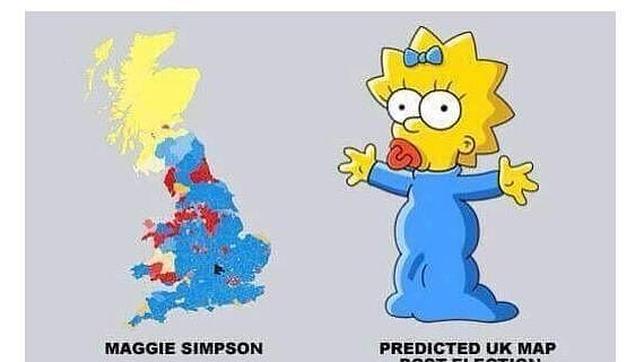 Maggie Simpson, la gran vencedora de las elecciones de este jueves en Reino Unido