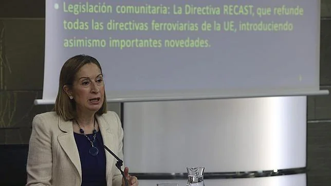 La ministra de Fomento, Ana Pastor, durante la rueda de prensa posterior al Consejo de Ministros