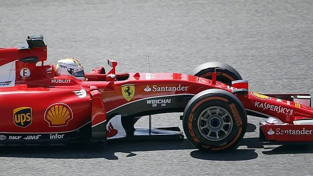 Vettel, al volante de su Ferrari