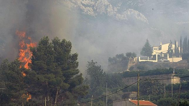 Imagen del incendio declarado la pasada semana