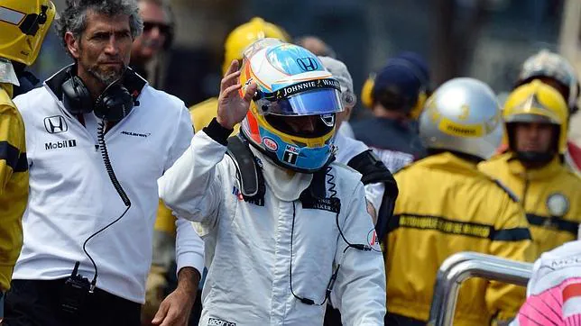 Fernando Alonso, tras su abandono en Mónaco