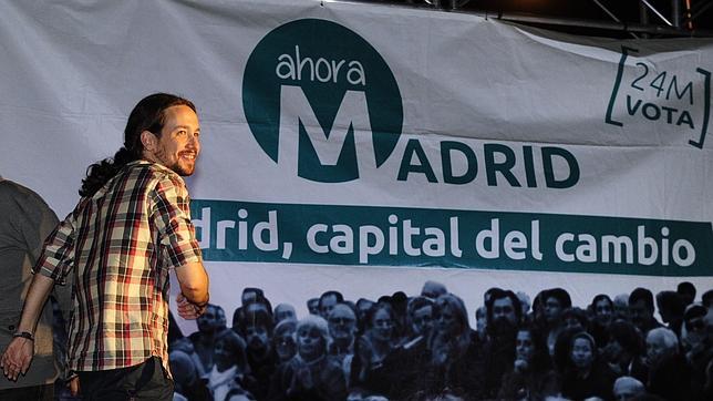Pablo Iglesias celebra el éxito de Ahora Madrid