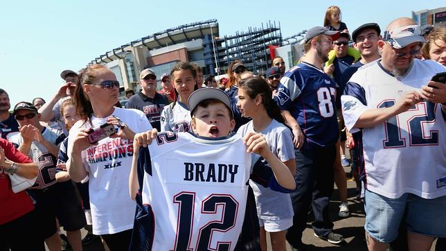 Manifestación en favor de Tom Brady