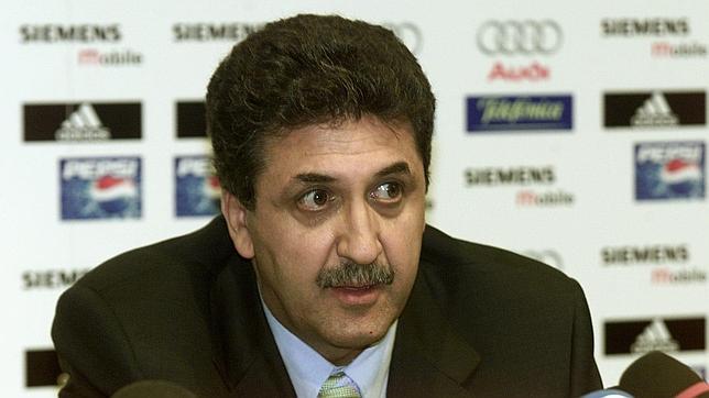 Mariano García Remón, durante una rueda de prensa como entrenador del Real Madrid