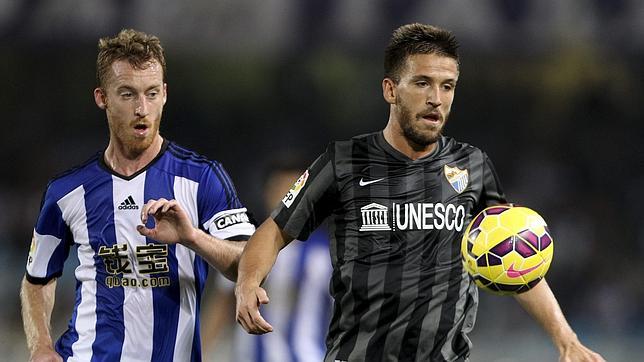 Ignacio Camacho, durante un partido con el Málaga