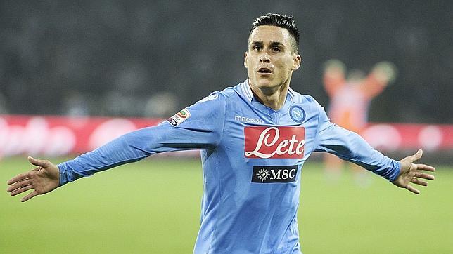 Callejón, en un partido del Nápoles