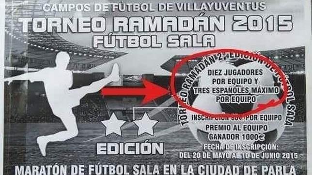 Un torneo de fútbol musulmán prohíbe a los equipos tener más de tres españoles