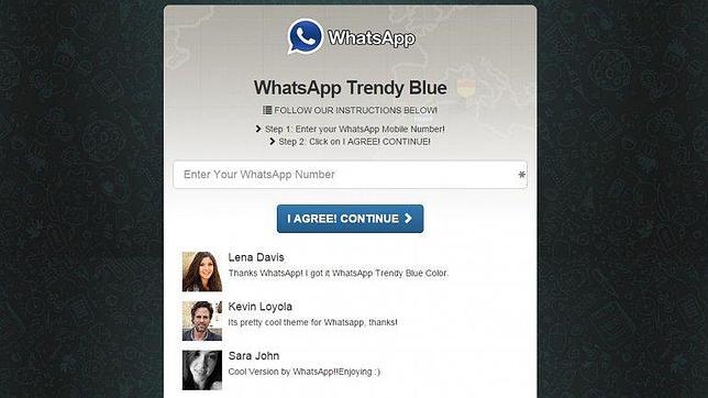 WhatsApp azul: nueva estafa de internet