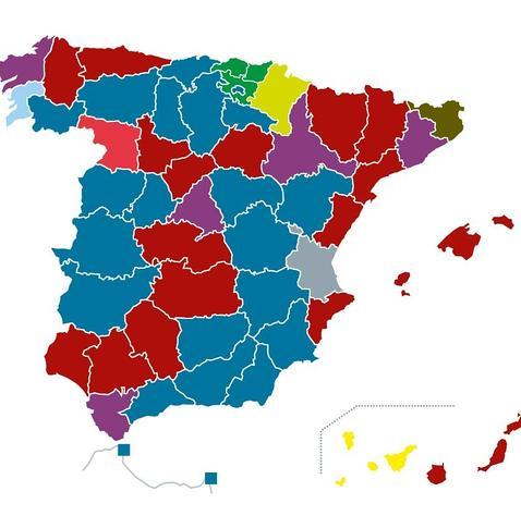 Así quedan repartidas las alcaldías de los principales ayuntamientos de España