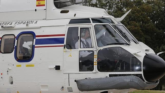 Un paseo en helicóptero con el Rey