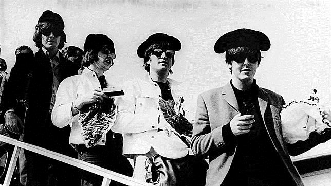 Los Beatles, durante una visita a Barcelona en 1965