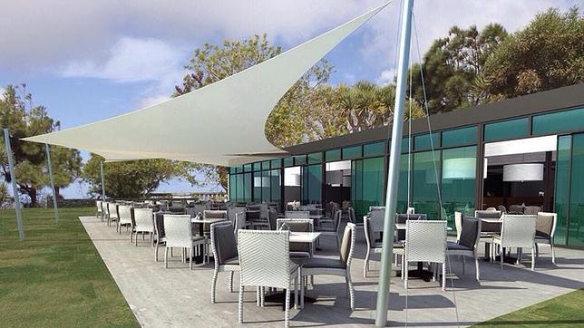 La terraza del restaurante La Corona de Arucas, en Gran Canaria
