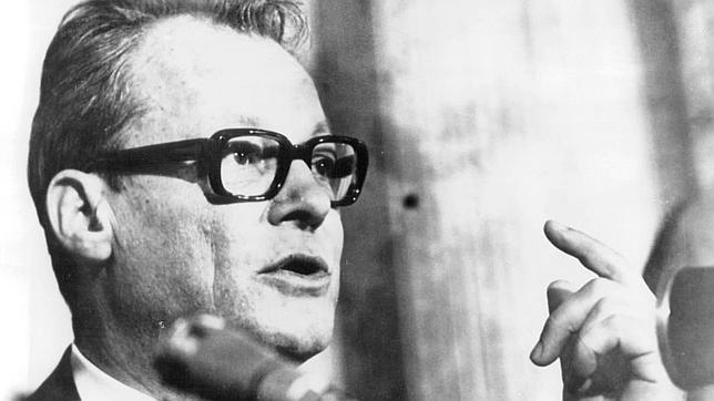 Willy Brandt durante una conferencia en mayo de 1969