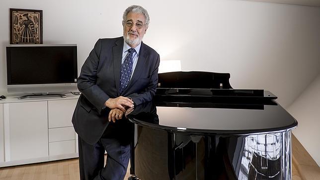 Plácido Domingo, durante una entrevista con ABC en el Palau de las Arts valenciano