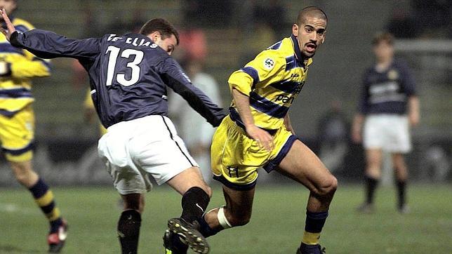 Juan Sebastián Verón, durante un partido con el Parma