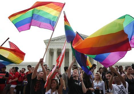 Celebraciones frente al Tribunal Supremo (AFP)