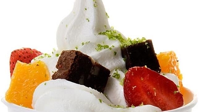 Fotografía de una de las especialidades de la casa: el yogur helado