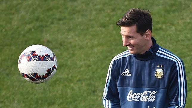 Leo Messi, durante un entrenamiento