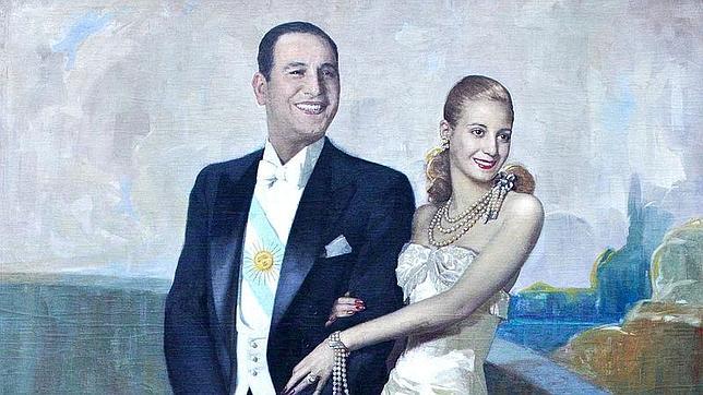 Retrato oficial de Juan Domingo Perón junto a su esposa Eva, de Numa Ayrinhac
