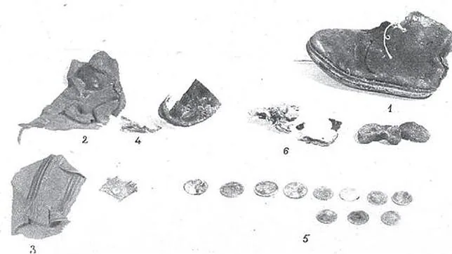 Algunos de los restos encontrados en la excavación