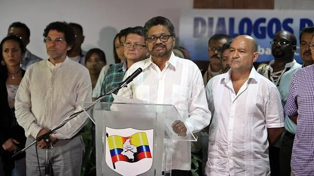 El segundo jefe de las FARC y líder de los delegados de la guerrilla, Luciano Marín