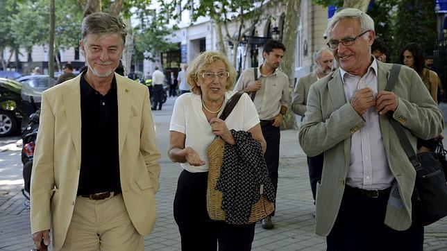 Imagen de Joan Ribó junto a la alcaldesa de Madrid y el alcalde de Zaragoza