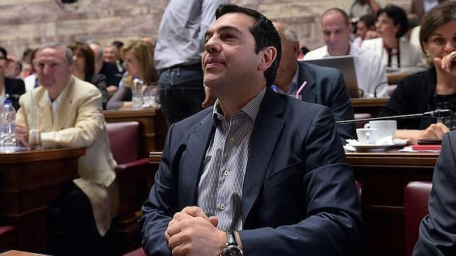 El primer ministro griego Alexis Tsipras en el Parlamento heleno