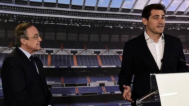 Florentino y Casillas, en la despedida del portero