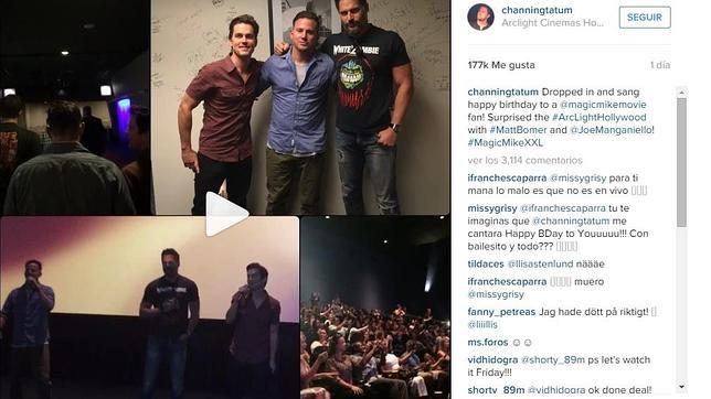 Los actores de «Magic Mike XXL» hacen inolvidable el cumpleaños de una fan
