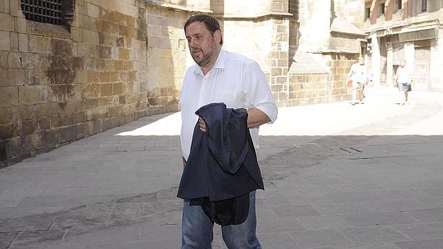 Oriol Junqueras entrando al Palau de la Generalitat