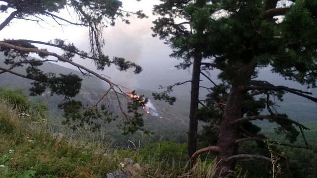 Avalancha de incendios forestales en Aragón por los rayos de tormenta